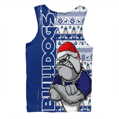 Canterbury-Bankstown Bulldogs Men Singlet Merry Ugly Xmas Nordic Pattern Style