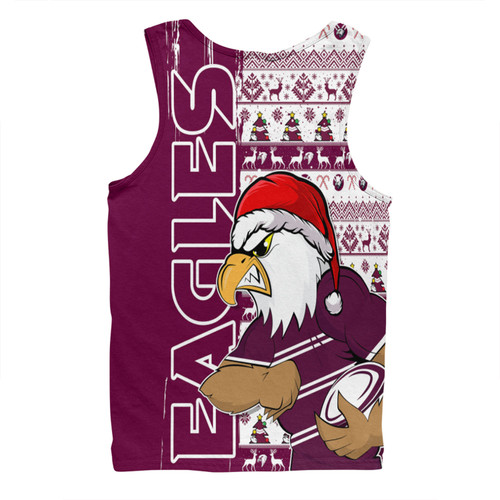 Manly Warringah Sea Eagles Men Singlet Merry Ugly Xmas Nordic Pattern Style Manly Warringah Sea Eagles Men Singlet Merry Ugly Xmas Nordic Pattern Style