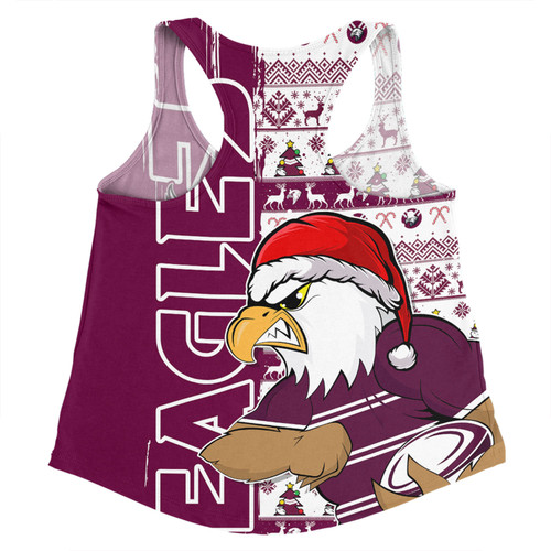 Manly Warringah Sea Eagles Women Racerback Singlet Merry Ugly Xmas Nordic Pattern Style Manly Warringah Sea Eagles Women Racerback Singlet Merry Ugly Xmas Nordic Pattern Style