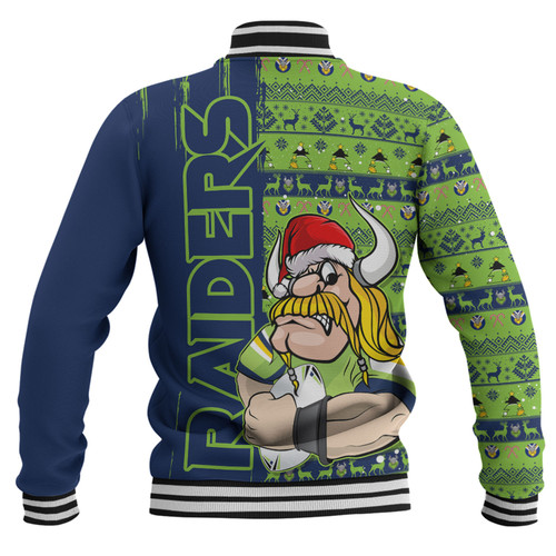 Canberra Raiders Baseball Jacket Merry Ugly Xmas Nordic Pattern Style Canberra Raiders Baseball Jacket Merry Ugly Xmas Nordic Pattern Style