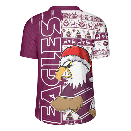 Manly Warringah Sea Eagles Rugby Jersey Merry Ugly Xmas Nordic Pattern Style