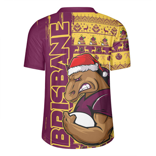 Brisbane Broncos Rugby Jersey Merry Ugly Xmas Nordic Pattern Style Brisbane Broncos Rugby Jersey Merry Ugly Xmas Nordic Pattern Style
