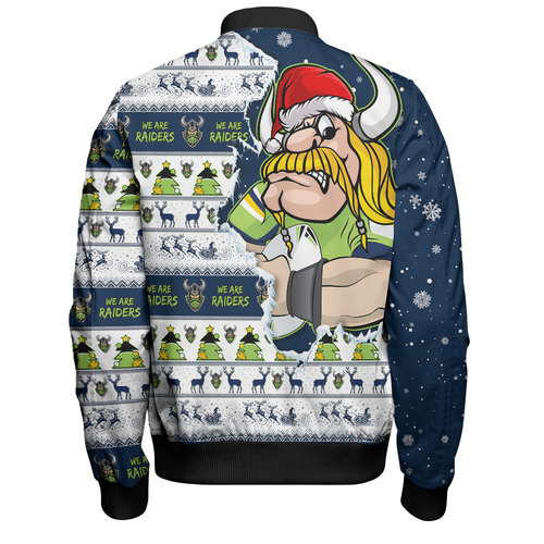 Canberra Raiders Bomber Jacket Merry Ugly Christmas Our Beloved Team Scratch Style Canberra Raiders Bomber Jacket Merry Ugly Christmas Our Beloved Team Scratch Style