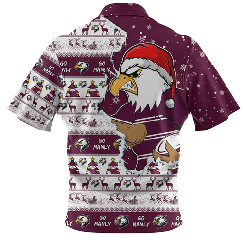 Manly Warringah Sea Eagles Hawaiian Shirt Merry Christmas Our Beloved Team Scratch Style Manly Warringah Sea Eagles Hawaiian Shirt Merry Christmas Our Beloved Team Scratch Style