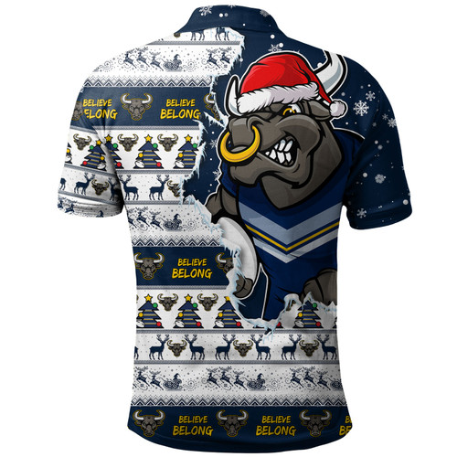 North Queensland Cowboys Polo Shirt Merry Ugly Christmas Our Beloved Team Scratch Style North Queensland Cowboys Polo Shirt Merry Ugly Christmas Our Beloved Team Scratch Style