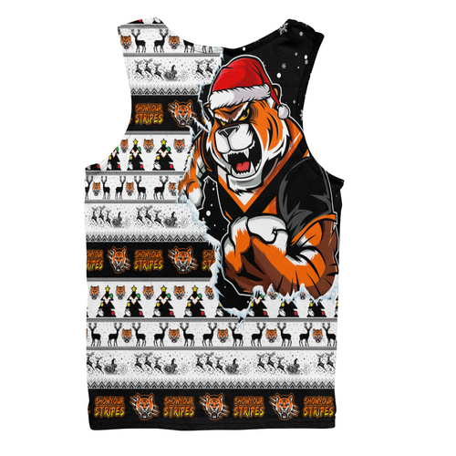 Wests Tigers Men Singlet Merry Ugly Christmas Our Beloved Team Scratch Style Wests Tigers Men Singlet Merry Ugly Christmas Our Beloved Team Scratch Style
