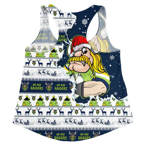 Canberra Raiders Women Racerback Singlet Merry Ugly Christmas Our Beloved Team Scratch Style Canberra Raiders Women Racerback Singlet Merry Ugly Christmas Our Beloved Team Scratch Style