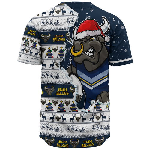 North Queensland Cowboys Baseball Shirt Merry Ugly Christmas Our Beloved Team Scratch Style North Queensland Cowboys Baseball Shirt Merry Ugly Christmas Our Beloved Team Scratch Style
