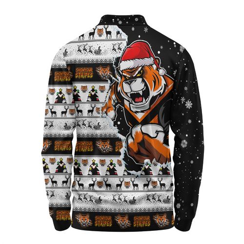Wests Tigers Long Sleeve Polo Shirt Merry Christmas Our Beloved Team Scratch Style Wests Tigers Long Sleeve Polo Shirt Merry Christmas Our Beloved Team Scratch Style