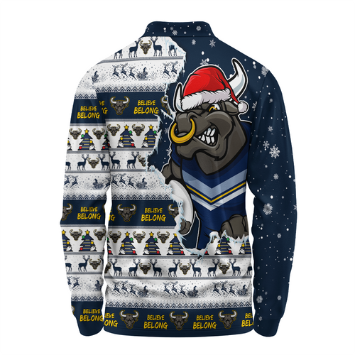 North Queensland Cowboys Long Sleeve Polo Shirt Merry Christmas Our Beloved Team Scratch Style North Queensland Cowboys Long Sleeve Polo Shirt Merry Christmas Our Beloved Team Scratch Style