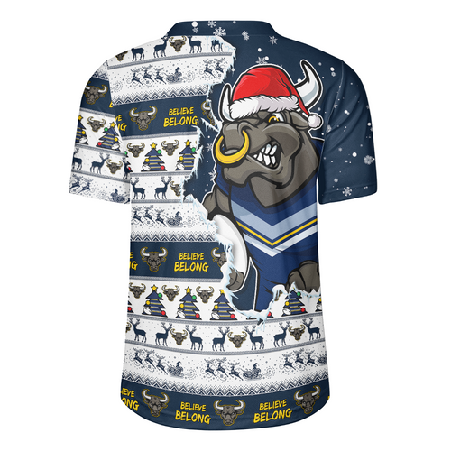 North Queensland Cowboys Rugby Jersey Merry Christmas Our Beloved Team Scratch Style