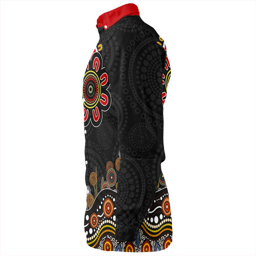 Australia Long Sleeve Shirt Aboriginal Dot Art In My Heart Australia Long Sleeve Shirt Aboriginal Dot Art In My Heart