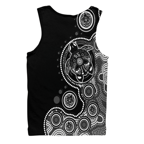 Australia Men Singlet Indigenous Turtle Aboriginal Dot Art