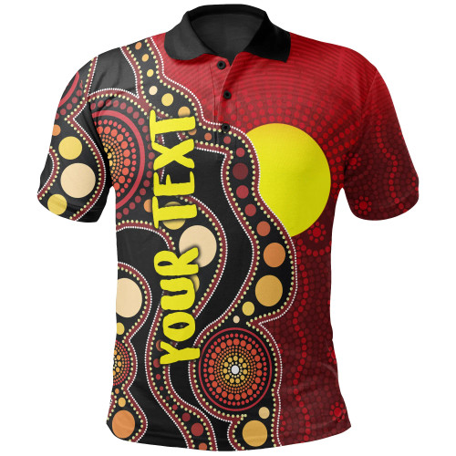 [Custom] Australia Aboriginal Polo Shirt - Australia Aboriginal Lives Matter Flag