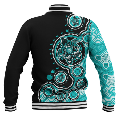 Australia Baseball Jacket Indigenous Turtle Aboriginal Dot Art Australia Baseball Jacket Indigenous Turtle Aboriginal Dot Art