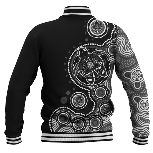 Australia Baseball Jacket Indigenous Turtle Aboriginal Dot Art Australia Baseball Jacket Indigenous Turtle Aboriginal Dot Art