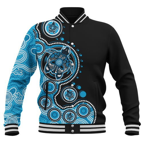Australia Baseball Jacket Indigenous Turtle Aboriginal Dot Art Australia Baseball Jacket Indigenous Turtle Aboriginal Dot Art