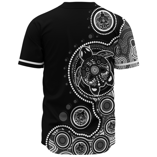Australia Baseball Shirt Indigenous Turtle Aboriginal Dot Art