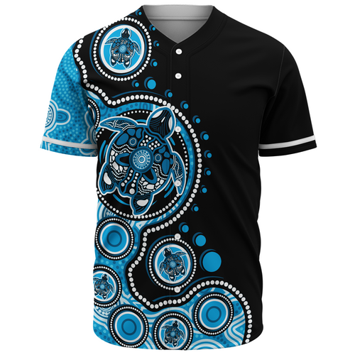 Australia Baseball Shirt Indigenous Turtle Aboriginal Dot Art