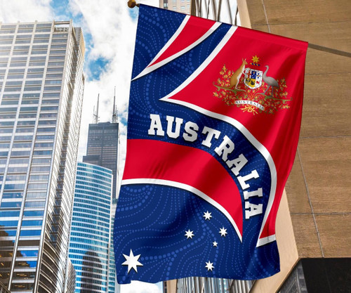 Australia Flag Parade - Australia Coat Of Arms National Color Australia Flag Parade - Australia Coat Of Arms National Color