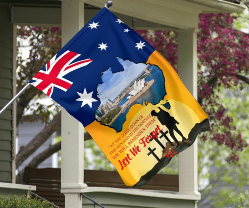 Australia Anzac Day Flag Parade - Today Peace Is Yesterday Sacrifice