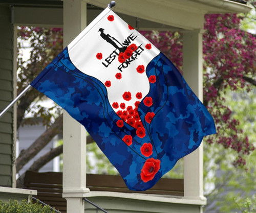Australia Anzac Lest We Forget Flag Parade - Australian Flag Blue