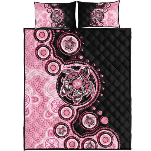 Australia Quilt Bed Set Indigenous Turtle Aboriginal Dot Art Australia Quilt Bed Set Indigenous Turtle Aboriginal Dot Art