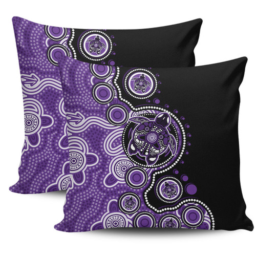 Australia Pillow Cases Indigenous Turtle Aboriginal Dot Art