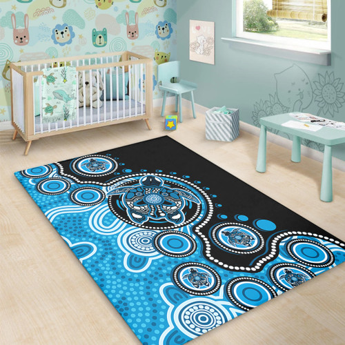 Australia Area Rug Indigenous Turtle Aboriginal Dot Art Australia Area Rug Indigenous Turtle Aboriginal Dot Art