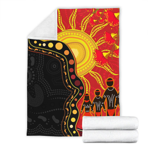 Australia Blanket Indigenous Dot Painting Inspired By The Aboriginal Flag Australia Blanket Indigenous Dot Painting Inspired By The Aboriginal Flag