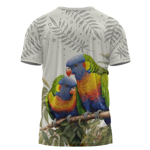 Australia T-Shirt Australia Rainbow Lorikeets Birds Art Inspired Australia T-Shirt Australia Rainbow Lorikeets Birds Art Inspired