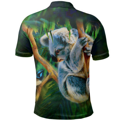 Australia Polo Shirt - 3D Koala Shirt - Koala Aussie Greeting