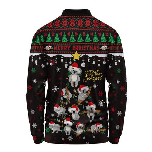Australia Long Sleeve Polo Shirt Merry Christmas Tis The Season Koala Edition Australia Long Sleeve Polo Shirt Merry Christmas Tis The Season Koala Edition