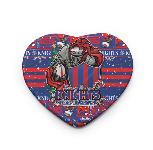 Newcastle Knights Ceramic Ornament Merry Ugly Christmas Comic Style