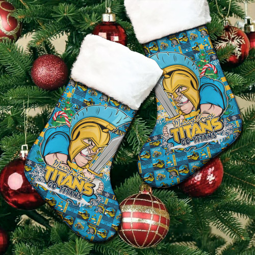 Gold Coast Titans Christmas Stocking Merry Ugly Christmas Comic Style Gold Coast Titans Christmas Stocking Merry Ugly Christmas Comic Style