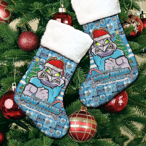 New South Wales Blues Christmas Stocking Merry Ugly Christmas Comic Style New South Wales Blues Christmas Stocking Merry Ugly Christmas Comic Style