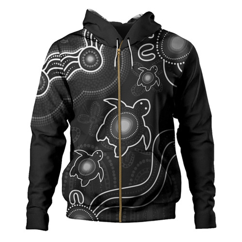 Australia Hoodie Aboriginal Turtle Dreaming Journey Featuring Dot Art Australia Hoodie Aboriginal Turtle Dreaming Journey Featuring Dot Art