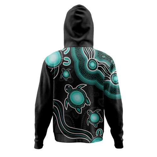 Australia Hoodie Aboriginal Turtle Dreaming Journey Featuring Dot Art Australia Hoodie Aboriginal Turtle Dreaming Journey Featuring Dot Art