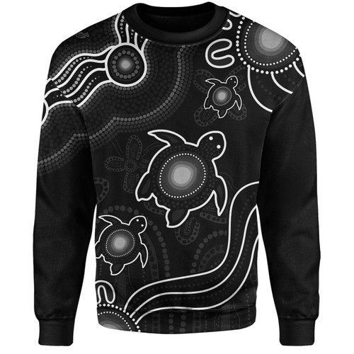Australia Sweatshirt Aboriginal Turtle Dreaming Journey Featuring Dot Art Australia Sweatshirt Aboriginal Turtle Dreaming Journey Featuring Dot Art