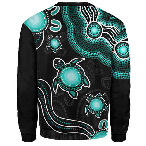 Australia Sweatshirt Aboriginal Turtle Dreaming Journey Featuring Dot Art Australia Sweatshirt Aboriginal Turtle Dreaming Journey Featuring Dot Art