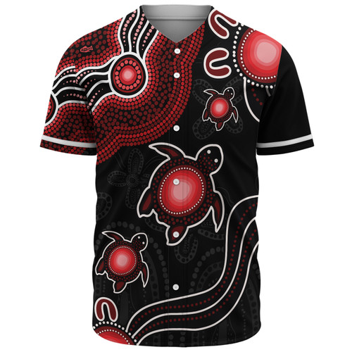 Australia Baseball Shirt Aboriginal Turtle Dreaming Journey Featuring Dot Art Australia Baseball Shirt Aboriginal Turtle Dreaming Journey Featuring Dot Art