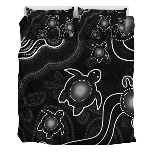 Australia Bedding Set Aboriginal Turtle Dreaming Journey Featuring Dot Art Australia Bedding Set Aboriginal Turtle Dreaming Journey Featuring Dot Art