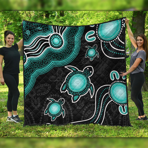 Australia Quilt Aboriginal Turtle Dreaming Journey Featuring Dot Art Australia Quilt Aboriginal Turtle Dreaming Journey Featuring Dot Art