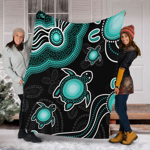 Australia Blanket Aboriginal Turtle Dreaming Journey Featuring Dot Art Australia Blanket Aboriginal Turtle Dreaming Journey Featuring Dot Art