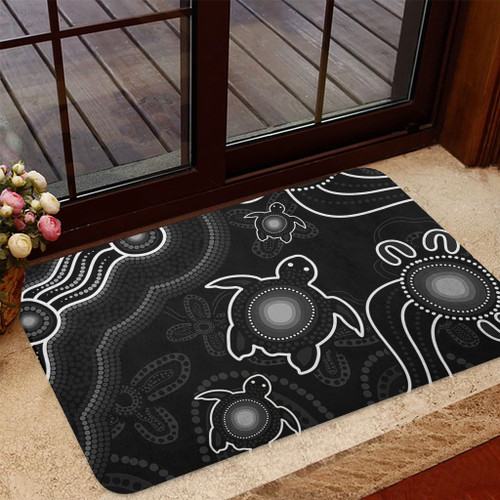 Australia Doormat Aboriginal Turtle Dreaming Journey Featuring Dot Art Australia Doormat Aboriginal Turtle Dreaming Journey Featuring Dot Art