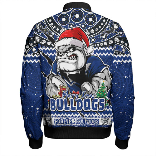 Canterbury-Bankstown Bulldogs Bomber Jacket Aboriginal Xmas Special Ugly Christmas Style Canterbury-Bankstown Bulldogs Bomber Jacket Aboriginal Xmas Special Ugly Christmas Style