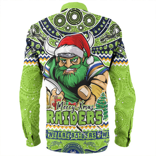 Canberra Raiders Long Sleeve Shirt Aboriginal Xmas Special Ugly Christmas Style Canberra Raiders Long Sleeve Shirt Aboriginal Xmas Special Ugly Christmas Style
