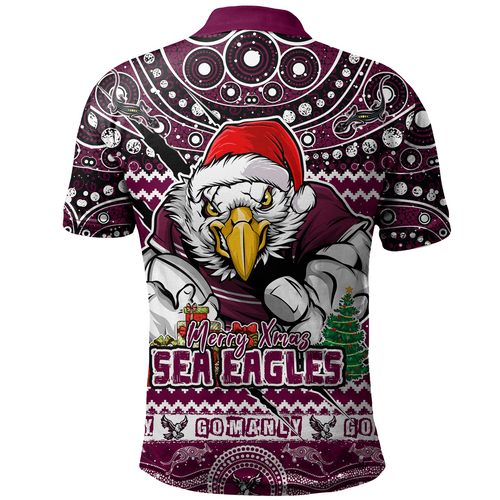 Manly Warringah Sea Eagles Polo Shirt Aboriginal Xmas Special Ugly Christmas Style Manly Warringah Sea Eagles Polo Shirt Aboriginal Xmas Special Ugly Christmas Style