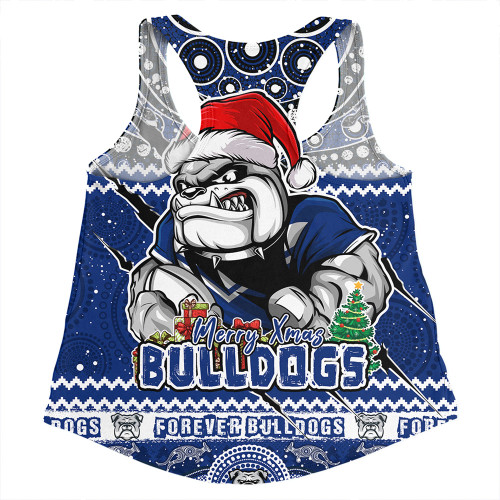 Canterbury-Bankstown Bulldogs Women Racerback Singlet Aboriginal Xmas Special Ugly Christmas Style Canterbury-Bankstown Bulldogs Women Racerback Singlet Aboriginal Xmas Special Ugly Christmas Style