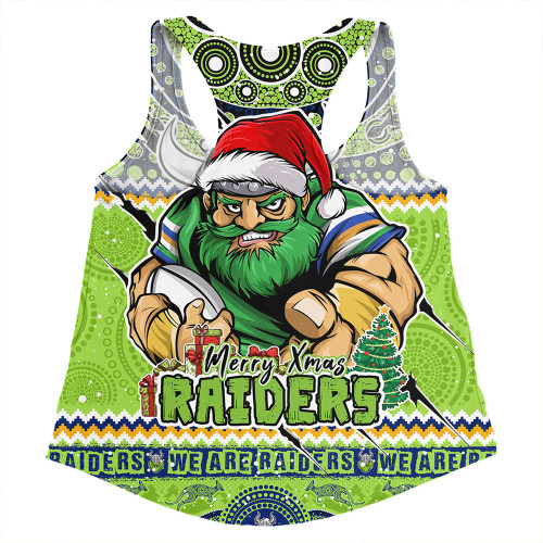 Canberra Raiders Women Racerback Singlet Aboriginal Xmas Special Ugly Christmas Style Canberra Raiders Women Racerback Singlet Aboriginal Xmas Special Ugly Christmas Style